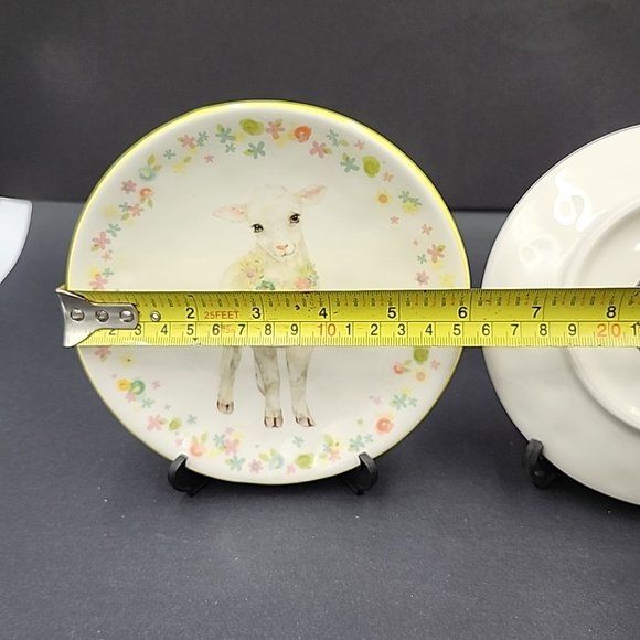 Pier 1 Imports Spring Baby Pair of Side Plates Hand Painted - Picture 5 of 5